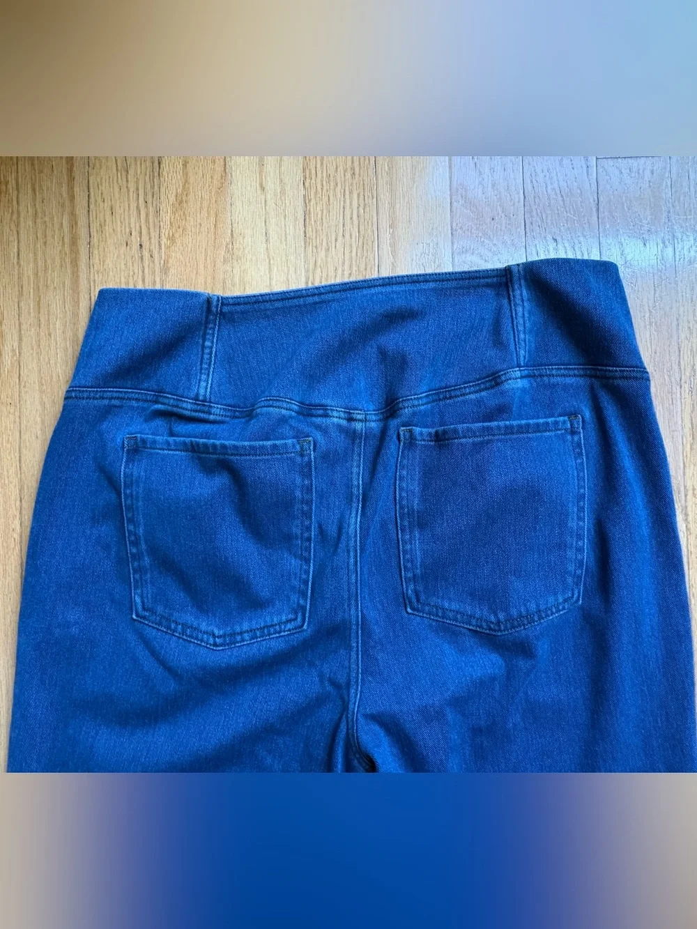 HALARA Flex™ Crossover High Waisted Flare Jeans in Blue Wash -XL Petite NWT